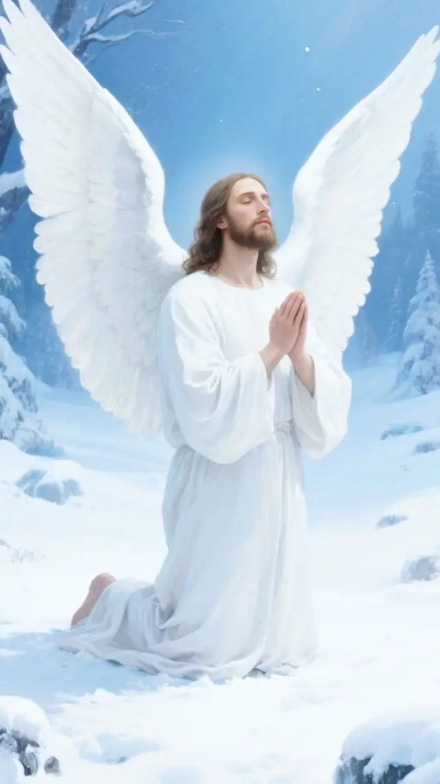 Mary, a young girl (around 14-16 years old), appeared in the house of Nazareth when the angel Gabriel appeared and declared, 