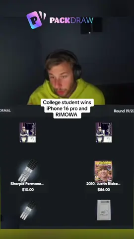 College student wins iPhone 16 pro and RIMOWA #kickstreaming 