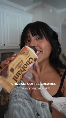 the only creamers i’ll use in my coffee are from @Chobani  &&  new s’mores flavor i’ll give a 7/10 only because I felt like I had to put a lot to taste the s’mores. tempted to try birthday cake 🤭 has anyone tried? . #coffeecreamer #coffee #coffeetiktok #coffeetime #tastetest #creamer 