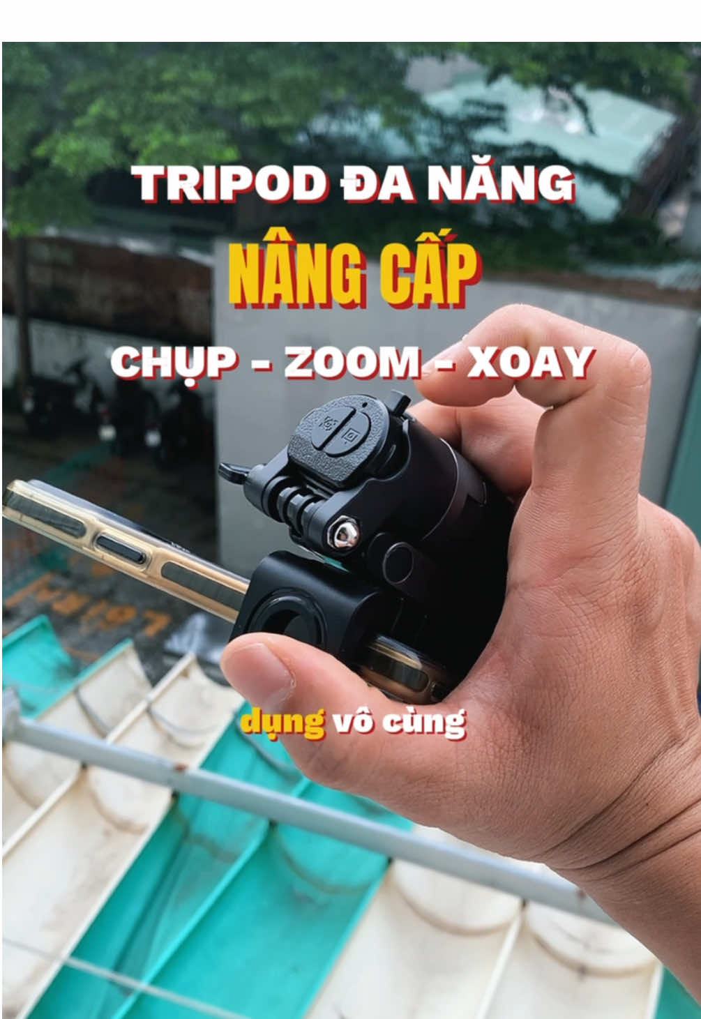 Tay cầm điện thoại chụp ảnh đa năng có Zoom - Chụp ảnh - Đổi camera, có thể làm tripod, gậy selfi P15T nâng cấp #anhkythuatreview #tripodmini 