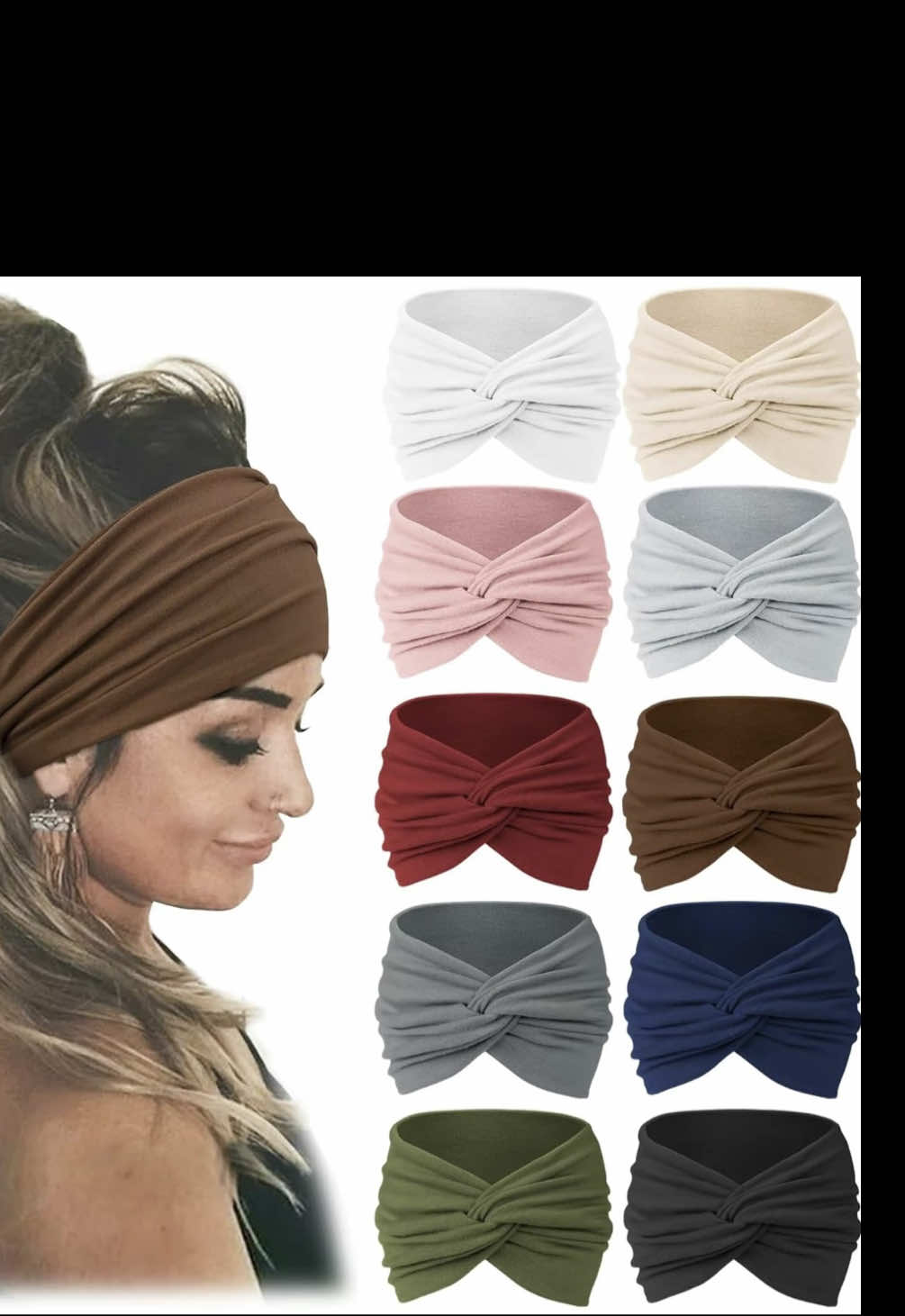 10PCS Women Wide Headbands #wide #stretch #sports #nonslip #headband 