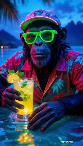 Let me live my best life 🌴☀️🌴✌️ #monkey #rasta #bobmarley #sun #vibes #Summer #kraurart 