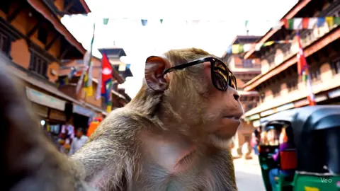 Tag susmita😂 #monkey #vlogging 