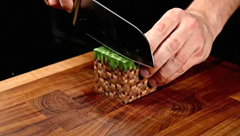 Satisfying Minecraft Block Cutting ASMR #aismr #aiasmr #veo3 #glassfruit #Minecraft #satisfying #asmr 