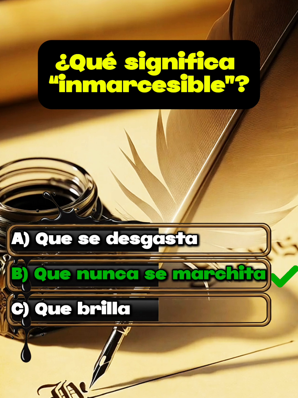 Quiz de palabras🪶 #quiz #trivia #culturageneral #preguntasyrespuestas #conocimiento #test 