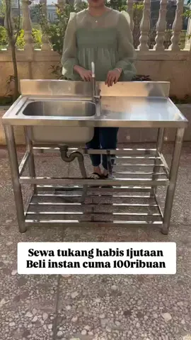 wastafel stainless  link di bio no. 3009 #wastafel #wastafelcucipiring #wastafelstainless #perabotanrumahtangga #fyp 