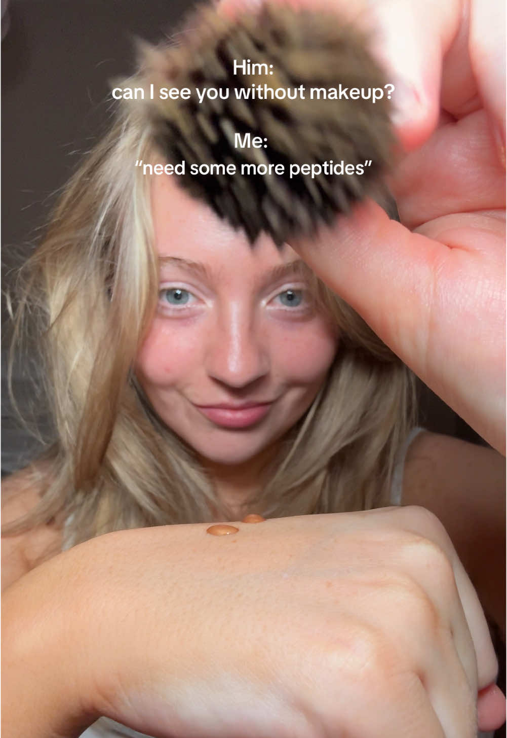 ad When the skincare IS the makeup 😉 using @Drunk Elephant B-Goldi (niacinamide + golden finish), D-Bronzi (peptides + bronzy glow) and O-Bloos (omegas + rosy flush) drops available at @Cult Beauty #drunkelephant #nodupeaboutit #makeuphacks #nomakeupmakeup #fauxfreckles #skintok 