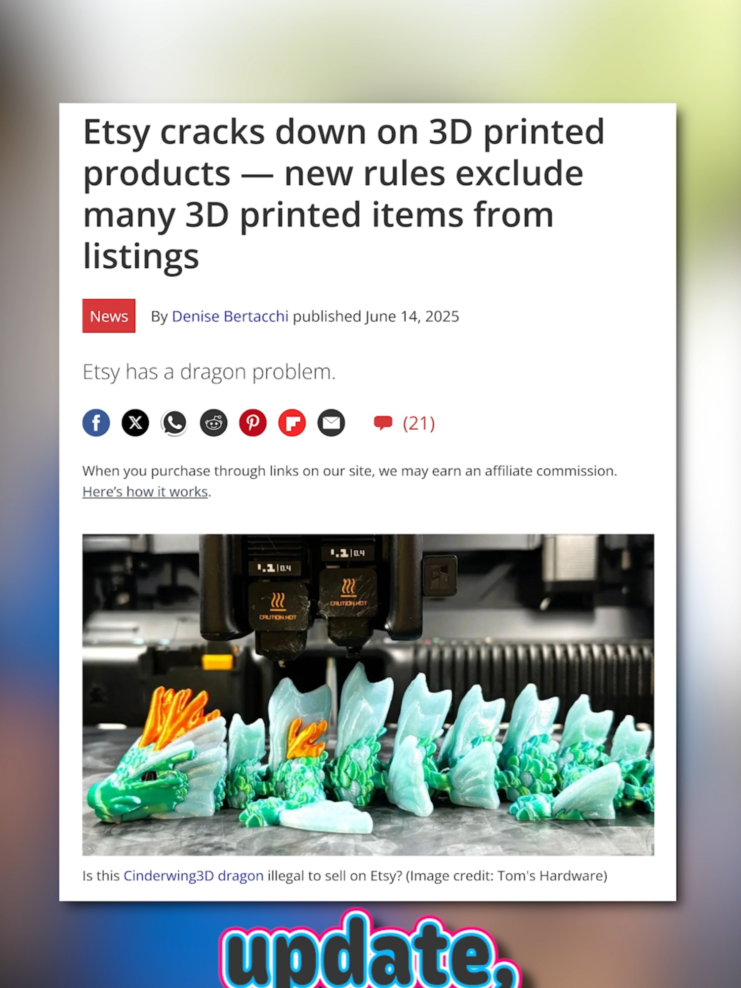 Etsy 3D Ban
