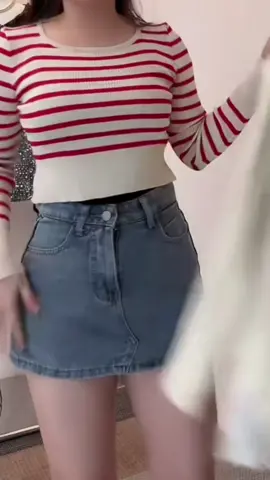 [S-6XL] Rok Pendek Denim Pinggang Tinggi Untuk Wanita, Kulot Modis Gaya Korea #rokwanita #bawahanwanita 