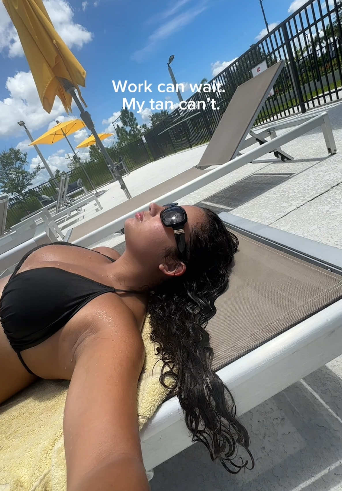Sun therapy is real and I will not be taking questions at this time. #tanning #floridalife #tan #poolday #thejulianadowns 