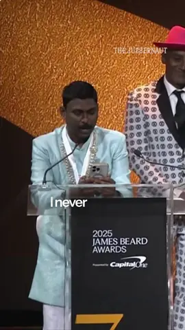 Chef Vijay Kumar of Semma has won the James Beard Award for Best Chef New York — his first nomination and win 🥇 “When I started cooking, I never thought a dark-skinned boy from Tamil Nadu would make it to a room like this,” he said during his acceptance speech. “But the food I grew up on, food made with care, with fire, with soul, is now taking the main stage.” “There’s no such thing as a poor person’s food or rich person’s food. It’s food…tonight, Indian cuisine stands tall. #Tamil food stands tall…and it all matters.” 🎥 (c) James Beard Foundation