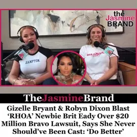 #GizelleBryant and #RobynDixon are weighing in on the latest RHOA drama, specifically Brit Eady’s $20 million defamation lawsuit against Bravo. 👀 On a recent episode of their Reasonably Shady podcast, the RHOP star and alum made it clear they’re confused about why Brit believes she has grounds to sue in the first place. As you may recall, Brit filed a defamation suit against Bravo, accusing the network of knowingly and falsely misleading the public into believing explicit photos, shared on-camera by #KenyaMoore, were of her when they actually were not. Kenya was removed from the show following the incident, while Brit continued filming, only to skip the reunion and then file her lawsuit shortly after. _____________ Gizelle suggested that if anyone had a valid legal complaint, it was probably Kenya. She didn’t stop there, also taking aim at the casting process, saying producers need to “do better,” and insisted Brit should have never been cast in the first place. When Robyn offered that maybe Brit hadn’t revealed her true self during the interview process, Gizelle responded: “There was history on this girl. She was a Stevie J girl. There’s so much that should’ve signaled to them this was not a good choice.” Chileeeee, do y’all agree with Gizelle and Robyn, or do you think #BritEady earned her spot on the show? 💬 🎥: reasonablyshady ✍🏾: Kay Johnson