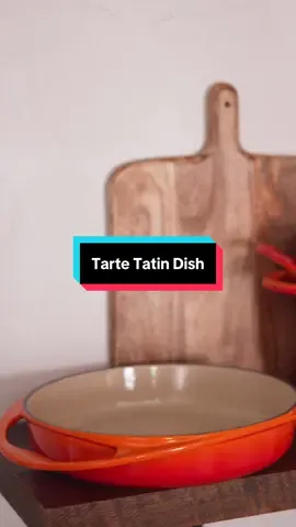 Inspired by the classic French dessert, the Traditional Round Tarte Tatin Dish is your versatile go-to for everything from caramelized desserts to quiche, pizza and more. #lecreuset #lecreusettiktok #cookingtiktok #FoodTok #tiktokcooks #recipes #cooking #kitchenstyle #kitchendesign