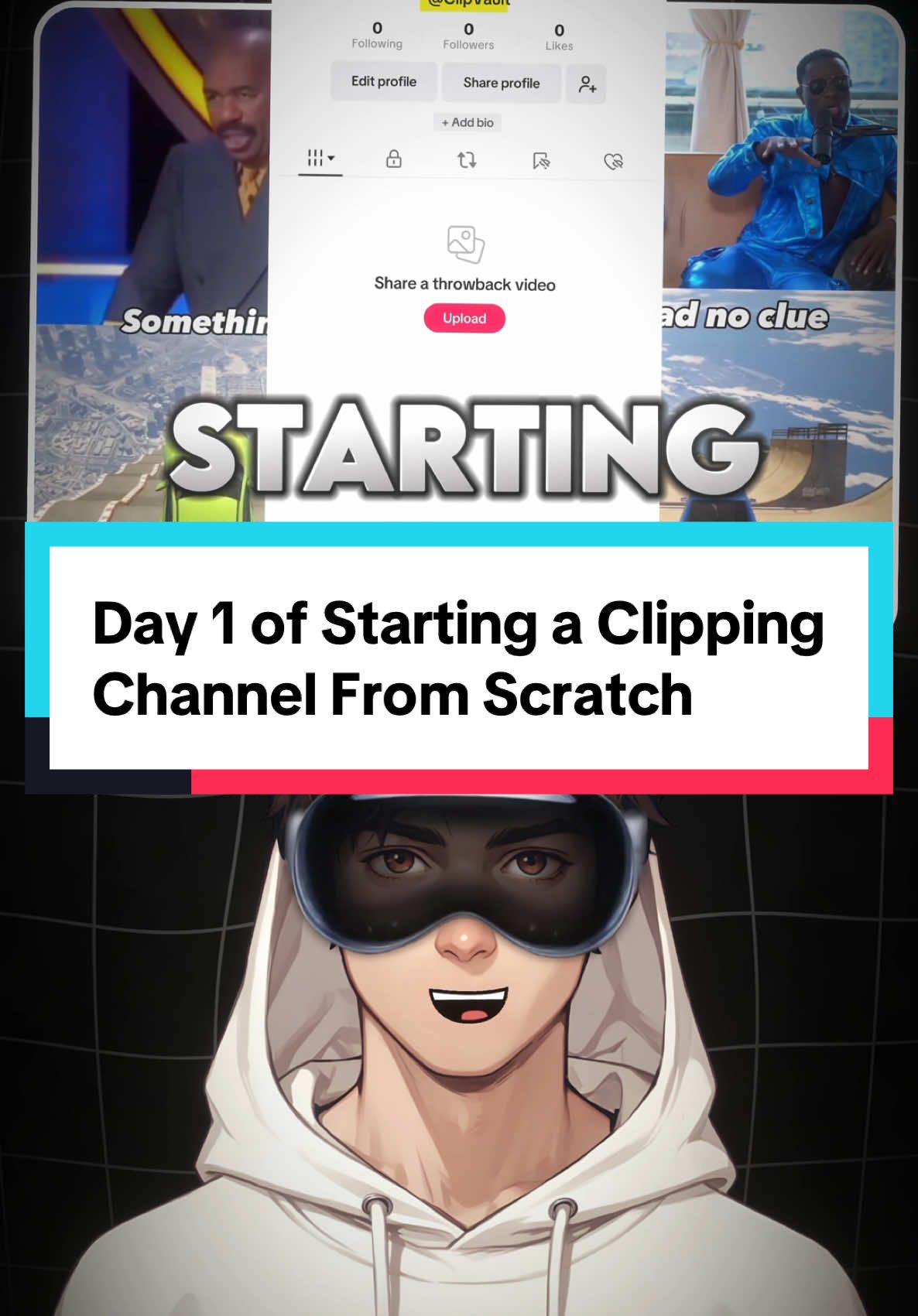 Day 1 of starting a clipping channel from scratch using only AI 📈🤖 #tiktokautomation #ai #aitools #contentcreator #makemoneyontiktok 