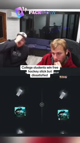 College students win free hockey stick but dissatisfied #kickstreaming 