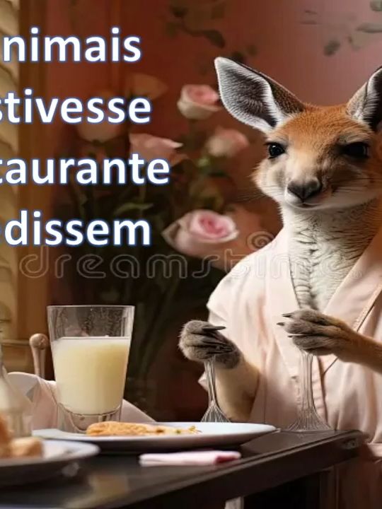 pop 4 animais que se estivesse num restaurante e me pedissem