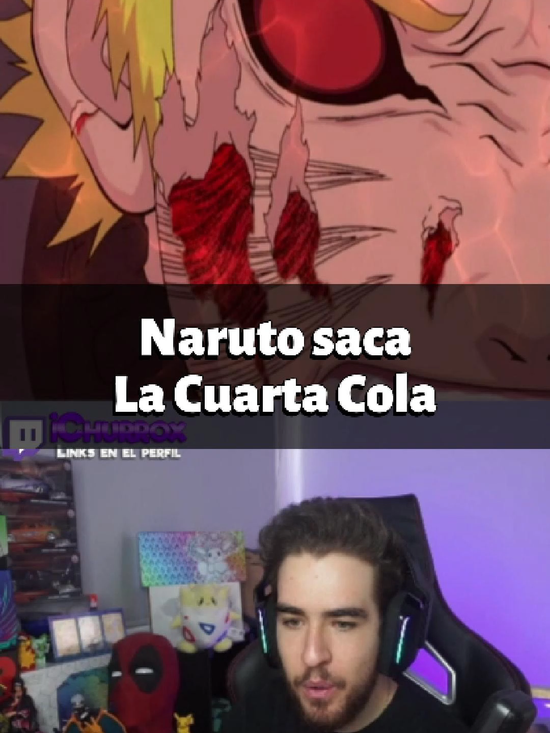Naruto saca la Cuarta Cola 💀 #narutouzumaki #narutoshippuden #reaction #reaccion #narutoanime #anime #twitch #reacciones #shinobi #konoha #chakra #uzumakinaruto #jutsu #fyp #yamato #sakura #sai #orochimaru #kabuto #kyubi