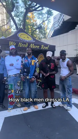 How black men dress in LA 🌴☀️#truereligion #blackontheblock #everydayppl #blackmarketflea #fyp #Losangeles #dtla #darkskinmen #fashion #unitedstates #africanmen @monykuoch @🔥JT Aggrey🔥 @Aj @Omar parkman @OTWGrey 