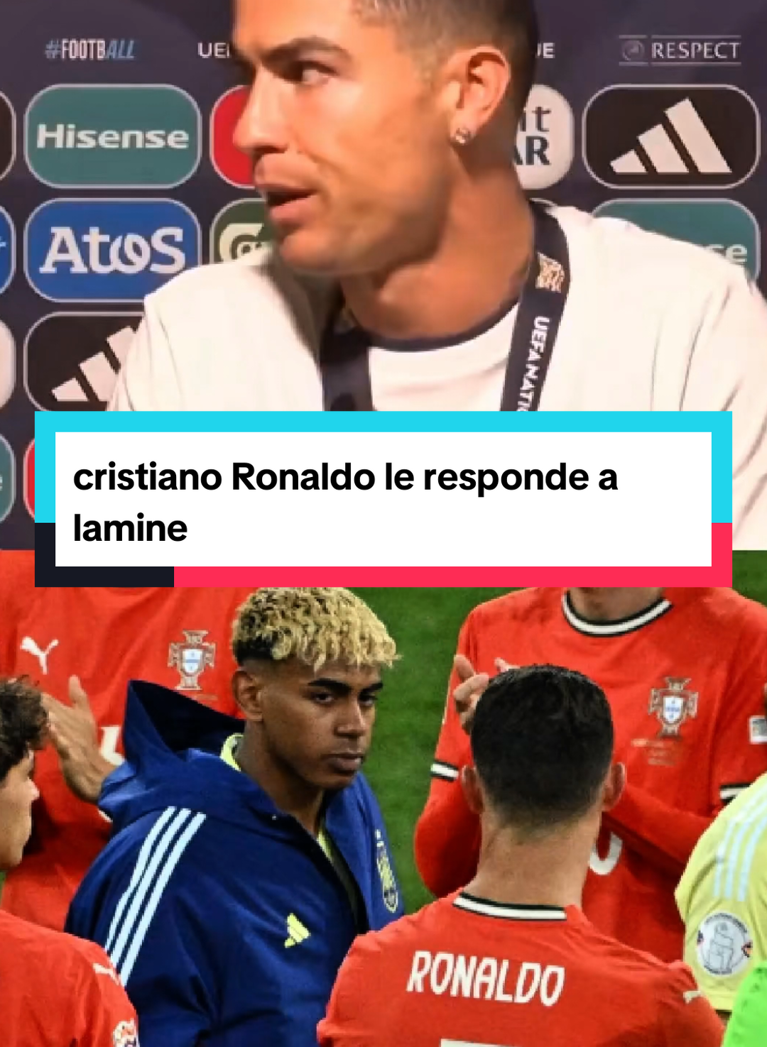 cristiano Ronaldo le contesta a Lamine #cristiano #ronaldo #contesta #lamine #yamal #futbol 