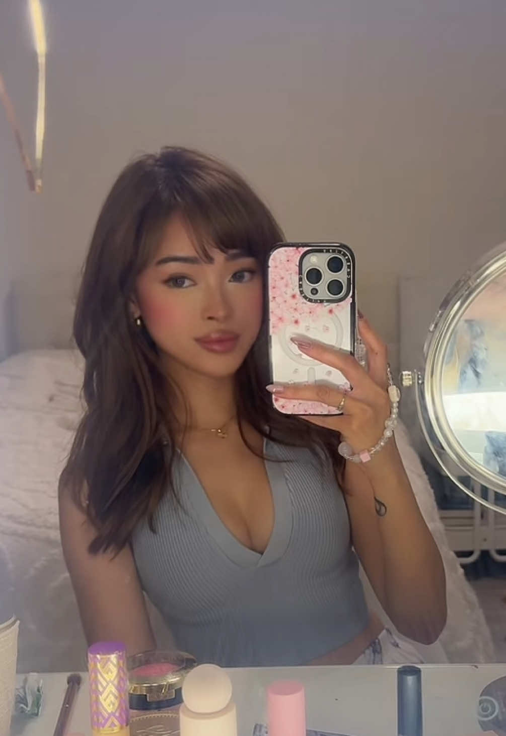 I feel like such a doll with these lenses on  I think this is now my favourite color from @OLENS Global Official  ‘Nella Ash Gray’ Discount code: jela10 #olens #coloredcontacts #creatorsearchinsights #coloredcontacts #grayeyes #fypp 