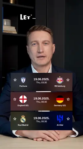 Three Predictions🔥 Club World Cup & U21 Picks #football #sport #footballtips #footballanalysis #footballpicks #footballstats #footballbetting #betting #predictions #clubworldcup #salzburg #pachuca #realmadrid #alhilal #englandu21 #germanyu21 