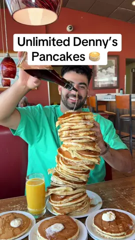 Unlimited Denny’s pancakes 🥞 #fastfood #shopping #dennys 