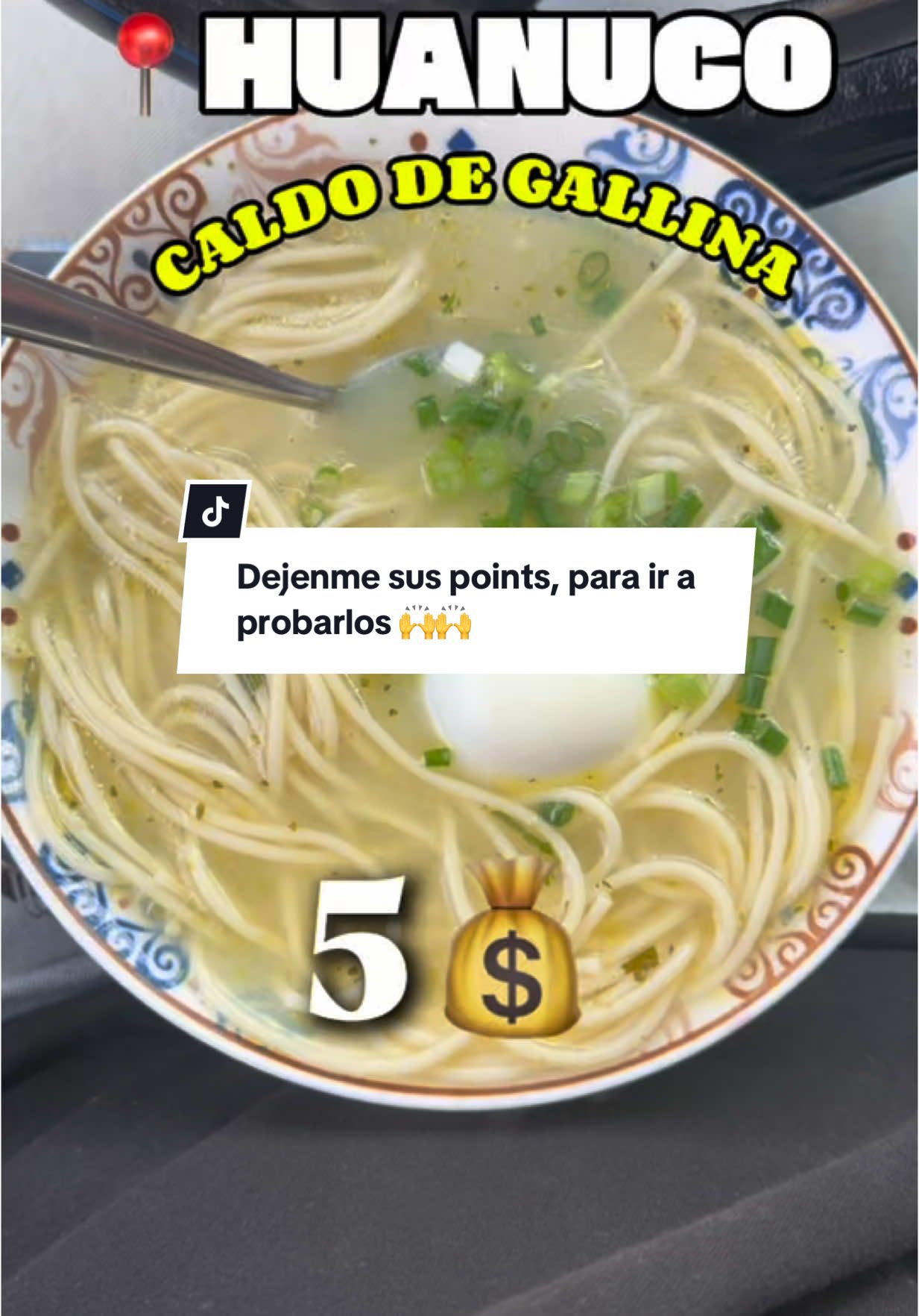 Dejen sus points, el comentario con más likes, le saco su video 🎥🙌🙌 #huanuco #huanuco_perú🇵🇪 #huanuco_perú❤️ #comida #caldodegallina #caldodegallinaperu #sopa #frio #peru🇵🇪 #lima #7sopas 