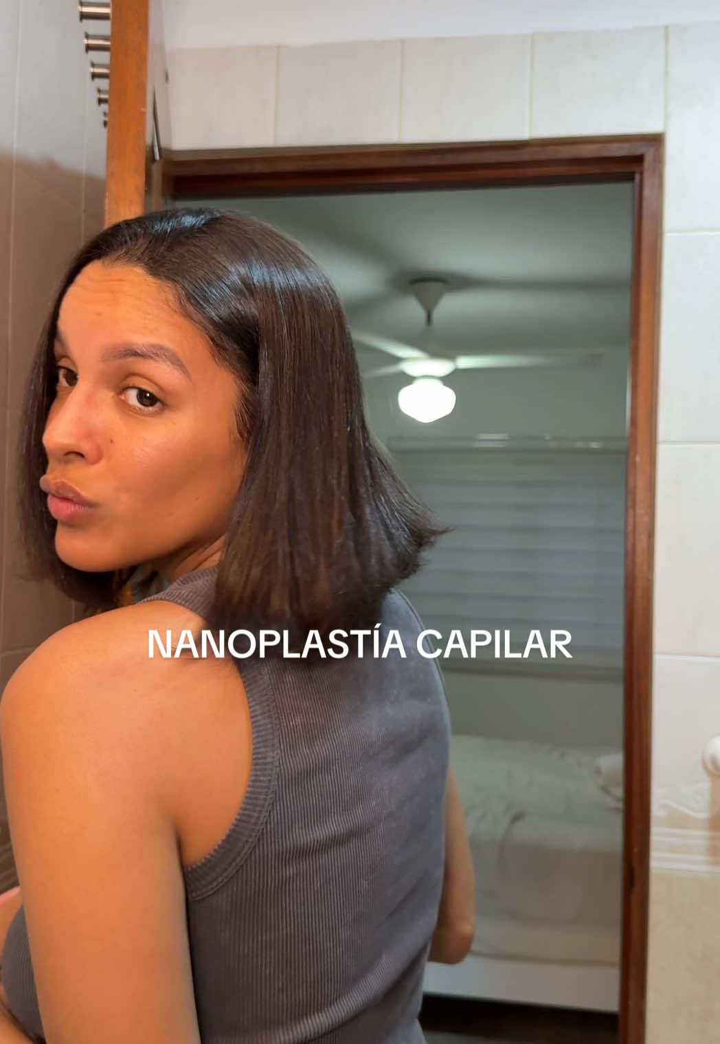Nanoplastía capilar= controla frizz y relaja la onda. La Amé #shorthair #bobhaircut #hairtok #hairstyle #fyp #paratiiii @Dyson USA 