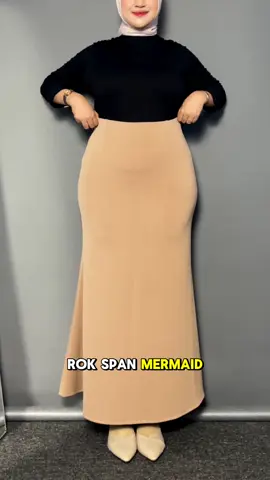 rekomendasi rok span mermaid muat sampai bb 80 kg #rokspan #rokmermaid #fyp #rokbigsize #ootdhijabstyle 
