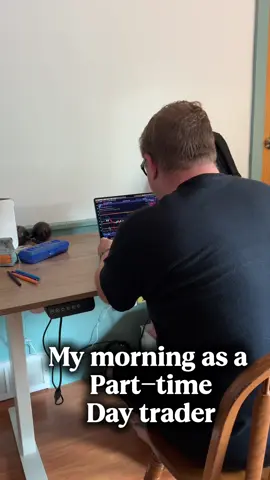 My morning routine as a part time day trader. #daytrader #stocks #trading 
