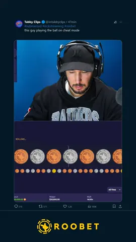 this guy playing the ball on cheat mode #submerzed #kickstreaming #roobet