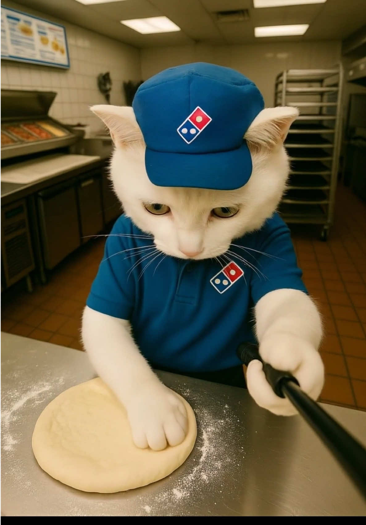 MY FIRST VLOG🐱#videomaxai #videomax #aivideo #aistorytelling #aiart #catworking #catsoftiktok #dominos #pizza #cat #catmeme #fyp 