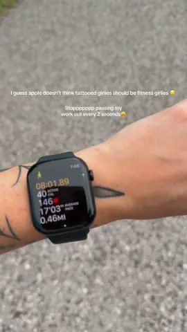@apple please fix this 🥲 I’ve worn my watch for so many years idk if I could give it up but I might have to…  #apple#tattoos#applewatchproblems#helpmeplease#problems#workout#didntrecord#didntcount#fitnessgirl 