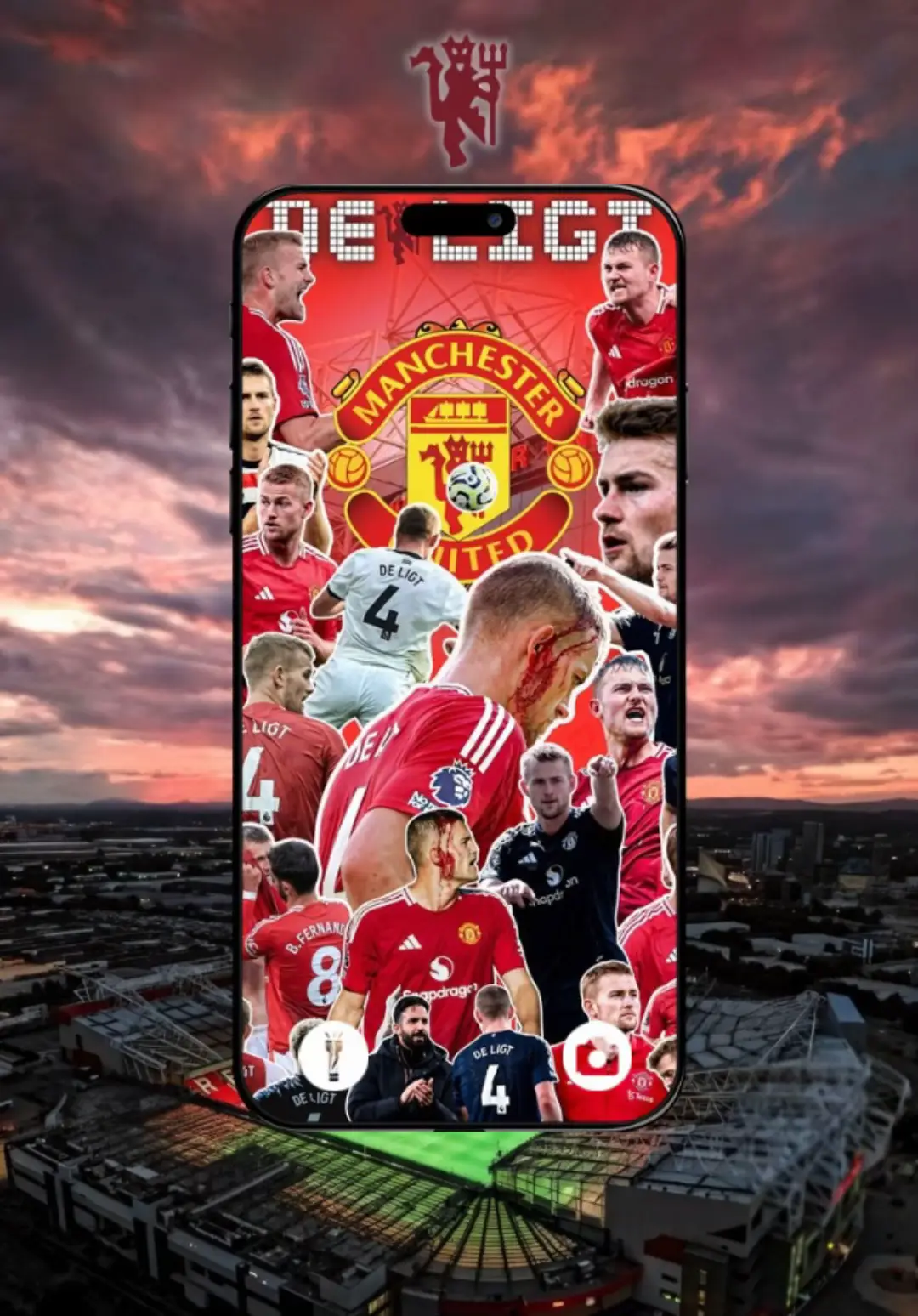 De Ligt 🔴👹🔥 #wallpaper #4k #manchesterunited #football #แมนยู #red #footballwallpapers #PremierLeague #fyp 