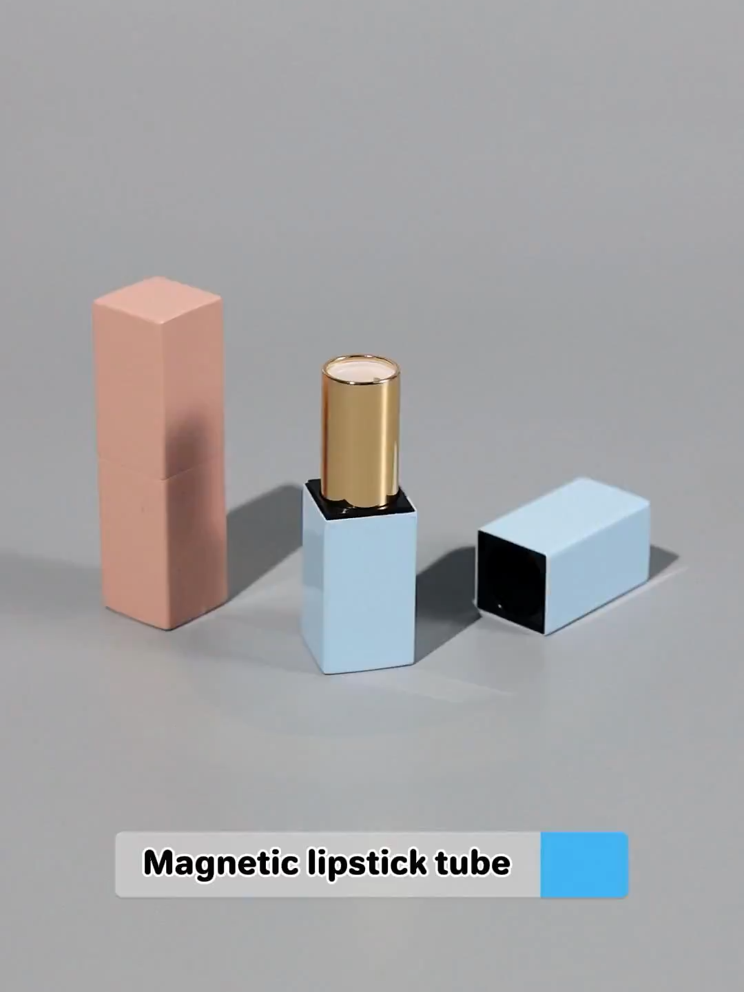 Wholesale luxury matte surface lipstick tube for DIY cosmetic, with magnetic, easy to close after use. #makeup #lipbalm #beautypackaging