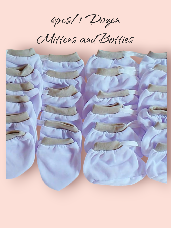 6pcs/1 Dozen Mittens and Botties for newborn!!! #newbornclothes #mittens #babyclothes #babyneeds #babymusthaves #mittensbooties 