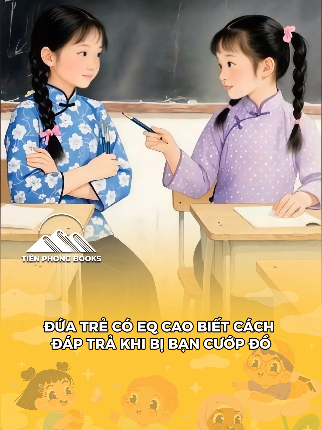 Đứa trẻ có EQ cao khi bị bạn học giành đồ. #tienphongbooks #gianhchienthangtronggiaotiep #sachthieunhi