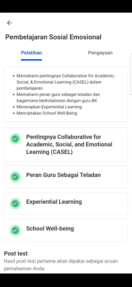 Jawaban latihan pemahaman modul 2 pembelajaran sosial emosional - Bagian School Well-being #SchoolWell -being  #ppg2025 #2025 #ppgdaljab #ppgkemdikbud #ppgdalamjabatan #ppggurutertentu2025 #ppggurutertentu #pse #kemendikbud 