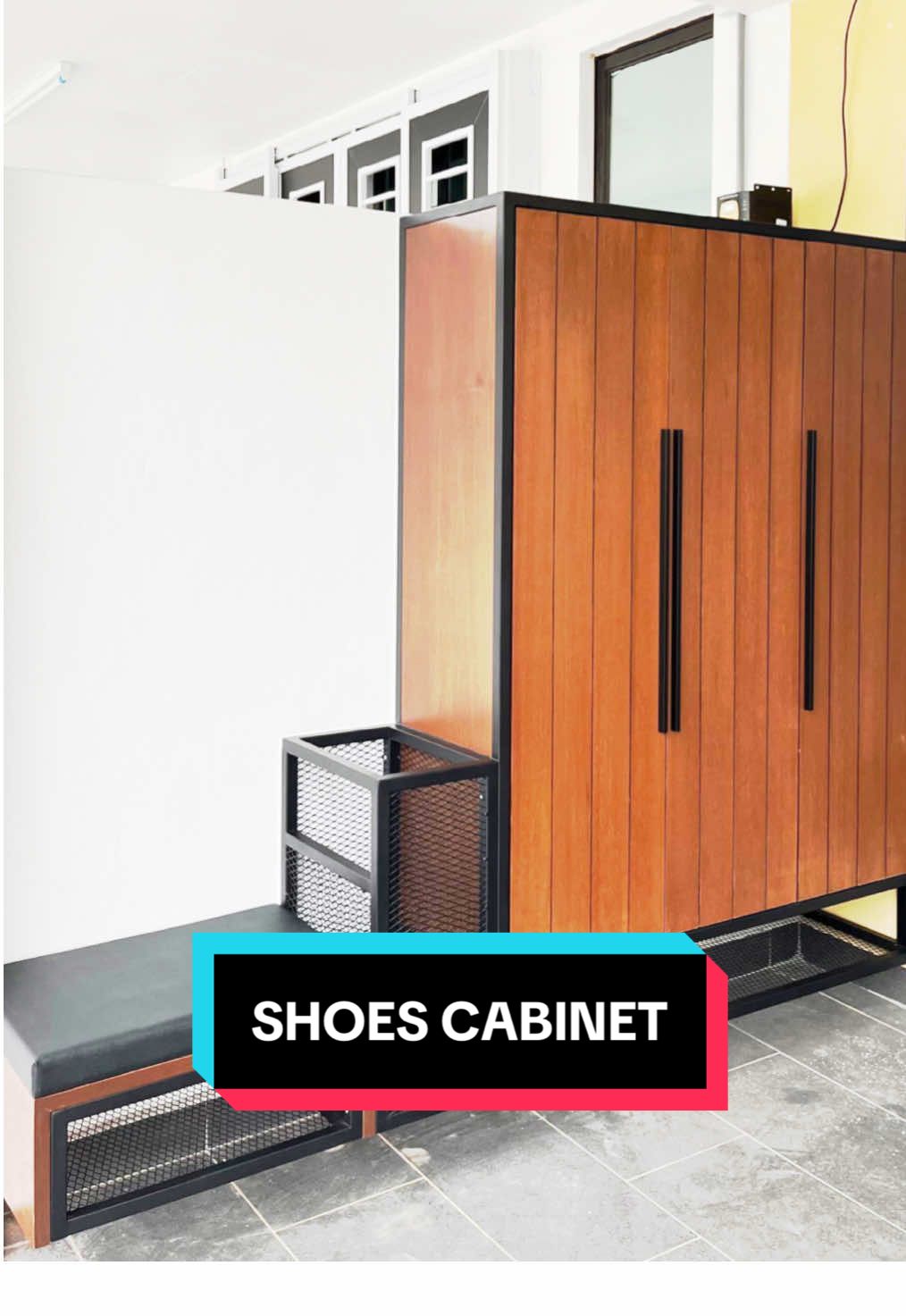 Shoes Cabinet, basket, bench #shoes #shoecabinet #shoesrack #shoesorganizer 