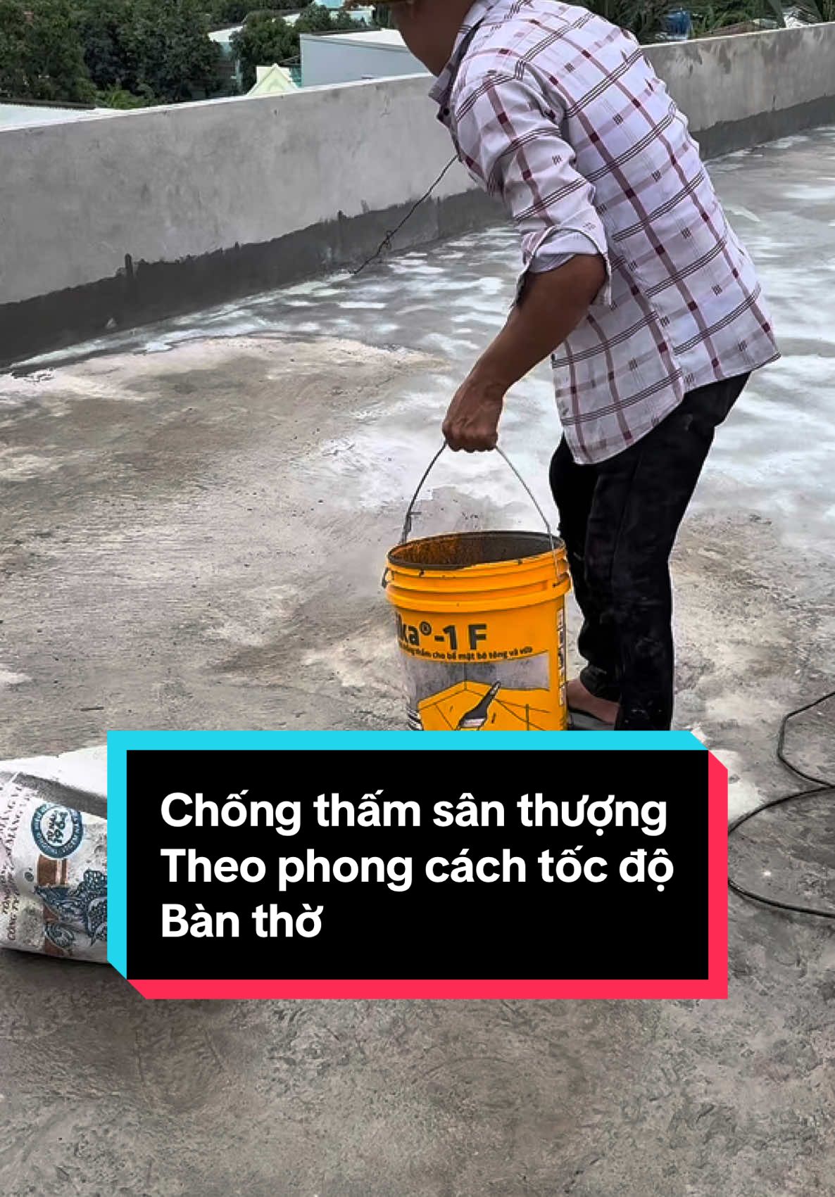 Chống thấm sân thượng theo phong cách mới #xaydung  #chongtham  #chongthamsanmai 