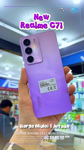 💚 REALME C71 – HAPE KEKINIAN BUAT KAMU YANG AKTIF & STYLISH! Jangan cuma nonton yang lain upgrade HP, giliran kamu sekarang! realme C71 hadir dengan tampilan kece, spek keren, dan harga yang santai! Pas banget buat kamu yang suka ngonten, multitasking, atau gaming tipis-tipis 😎 📱 Spesifikasi realme C71 yang bikin jatuh hati: ⚡ RAM & Storage lega – buka app lancar, gak lemot 📸 Kamera bening – hasil foto auto aesthetic 🔋 Baterai badak – seharian full aktif 🌈 Layar besar & jernih – puas buat streaming & scroll sosmed 🎮 Cocok buat harian, pelajar, sampai content creator pemula 💥 Promo JUTAWAN – Juni Makin Menawan: 💸 Harga hemat, pas di kantong 🎁 Dapet bonus kece (anti gores, softcase, dll) 📦 Garansi resmi, stok ready warna lengkap 📍 Cuma di Ozone Phone Cell Bukittinggi 🗓 Promo berlaku selama bulan Juni 2025 Yang cepat, dia dapat! Jangan sampe nyesel karena kehabisan! #RealmeC71 #RealmeTerbaru2025 #HPMurahBukittinggi #OzonePhoneCell #JuniMakinMenawan #JUTAWAN #HPBuatNgonten #HPRealmeMurah #Smartphone2025 #CashbackHP #DiskonHPRealme #TokoHPBukittinggi #HPBateraiAwet #HPRAMBesar #HPSpekDewa
