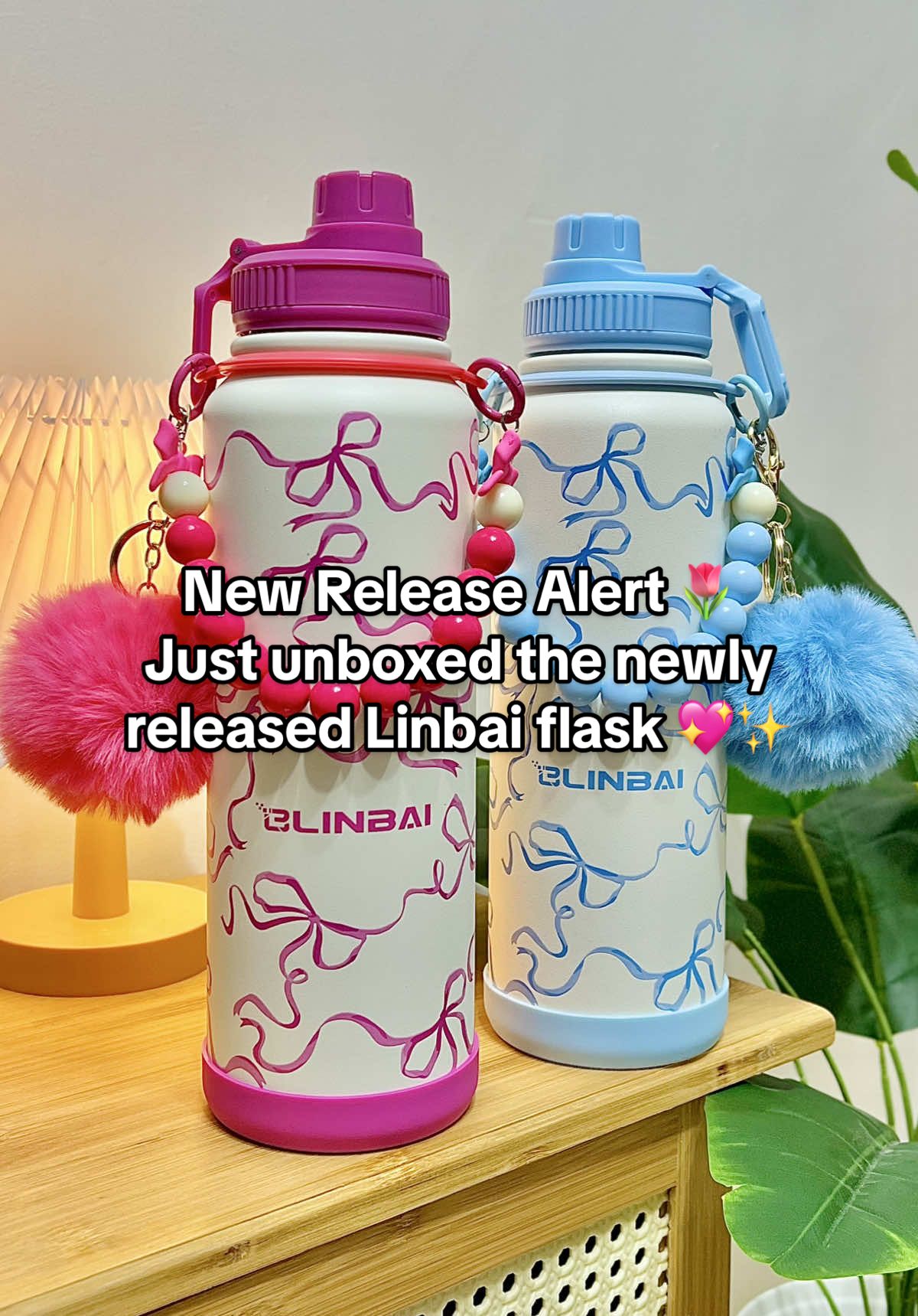 New Release Alert ✨ | LINBAI Bow Tie Flask 🌷💧 ~LINBAI 800ml/1000ml Insulated Bow Tie Tumbler — crafted with premium stainless steel, fully leakproof, and comes with a free silicone boot for added protection💖✨ #linbai #linbaiflask #linbaitumbler #tumblersoftiktok #tumblerviral #tumblers 