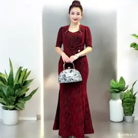 #CapCut Váy trung niên thương hoen Trần Nga #váythiếtkế 