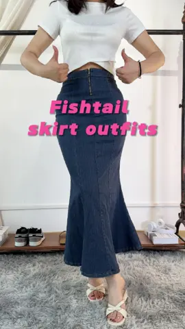 OMG! It’s a fishtail skirt, a denim fishtail skirt!#inoruid #skirt #denimskirt #rok #rokwanita #rokjeans #rokdenim #skirtoutfits #rokwanita #rokkoreanstyle