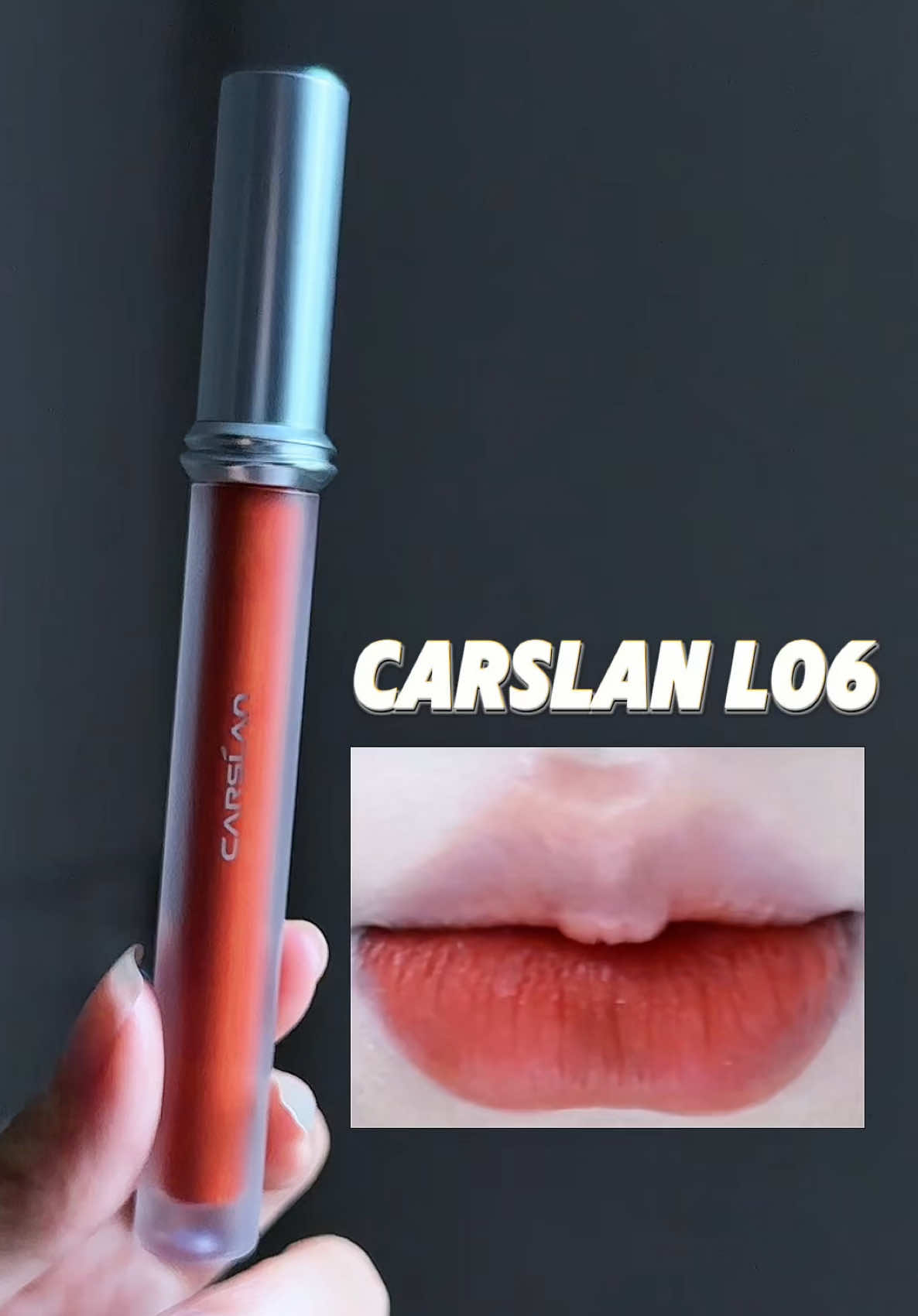 Son tint CARSLAN Sweet Kissed màu L06 - Đỏ cam 🍒 #fyp #goclamdep #reviewson #swatchson #reviewlamdep #lolimeo #TiktokSuperBrandDay 