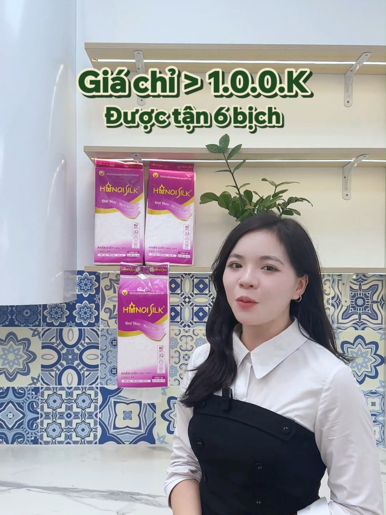 Giá chỉ hơn 100K mà được tận 6 bịch tính ra quá hời #hanoisilk #tienhieuofficialstore #giayruttreotuong #giayrutdanang