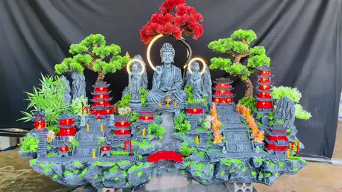 Tiểu cảnh phật giáo 1m1 x 50 x c60 Mời ae cùng ngắm ạ 😝😝#tượngphật #phatphap #tieucanhphat #tieucanhbancan #tieucanh #môhinh 