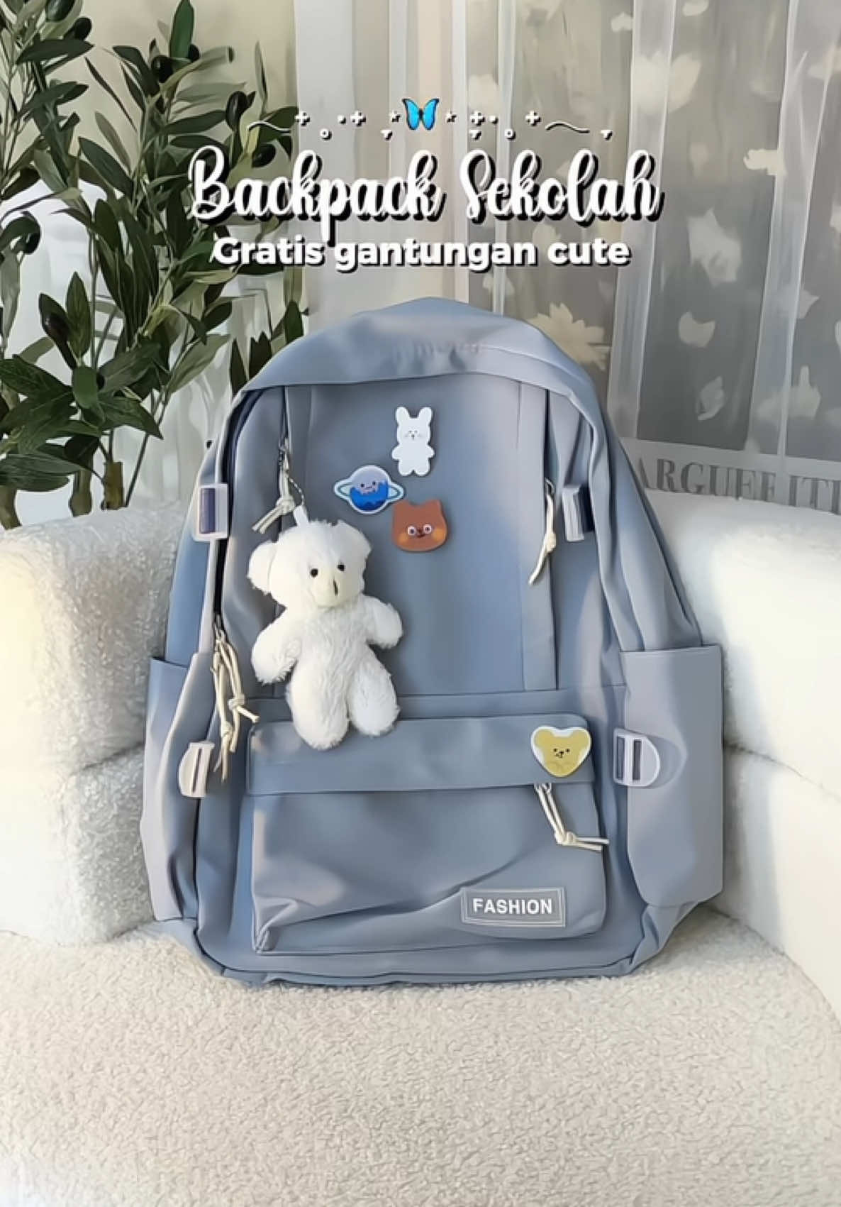 CUMAN 70k !! Tas ransel gratis gantungan lucu bagus buat sekolah 🦋🌧️  #ransel #ranselsekolah #ranselanak #tassekolah #tassekolahkekinian #backpack #backpackkoreanstyle #ranselkorea #ranselkoreanstyle #ranselmurah #ranselwaterproof #ranselwanita 