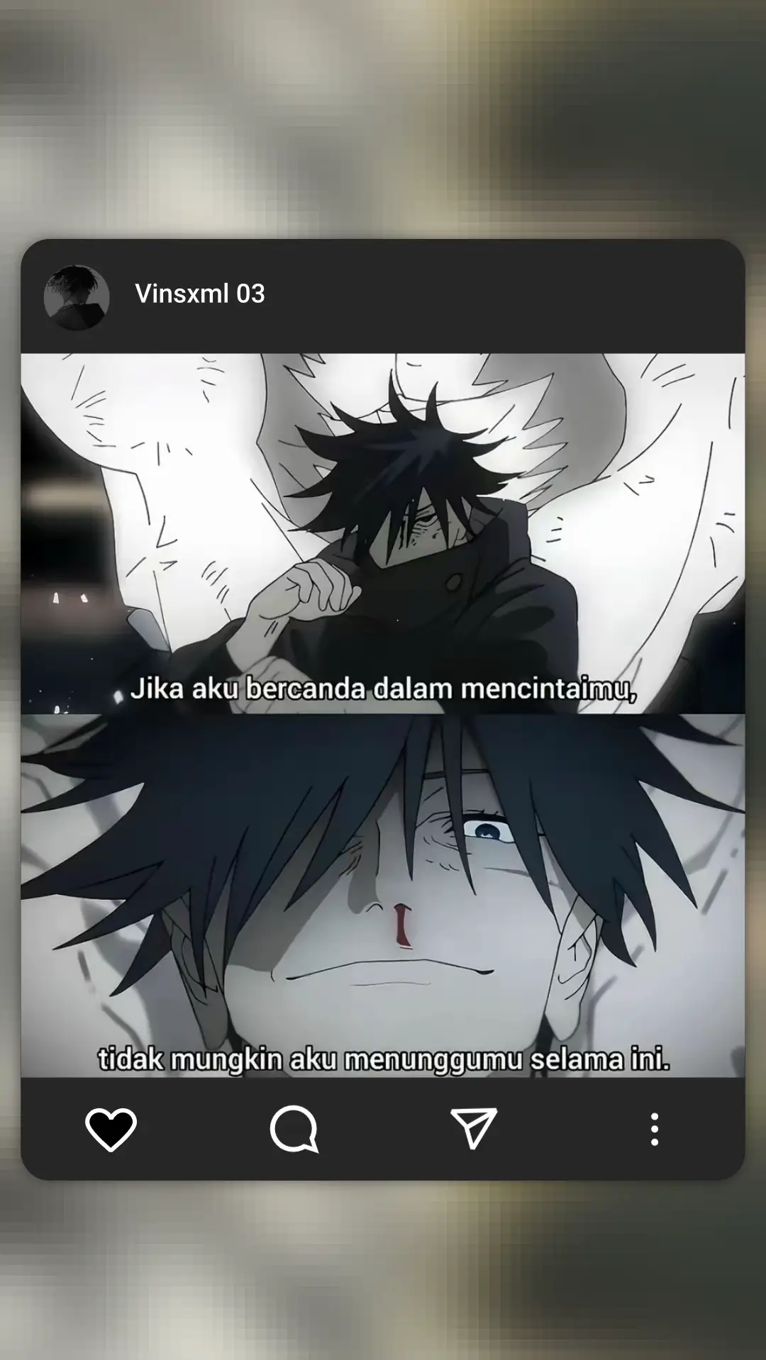 #Vinsxml : MENTAHAN KATA KATA ANIME BAHAN SADMU gada ide konten apa #margaexoraciels #Vinsxml #fypage #mobilelegends #presetalightmotion “#maleskonten 