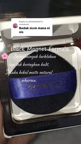 Replying to @nikfatihah01  ✨ Kulit terus nampak smooth & blur 🔥 📌 CARSLAN Black Magnet! 🔥 Soft focus effect, kawal minyak, tak bercapuk langsung! 💼 Design kompas yang rare & premium – travel-friendly gila! Nak makeup tahan lama & flawless? WAJIB cuba! 💯 #CarslanMalaysia #SoftFocusPowder #BedakViral #BedakFlawless #MakeupSmooth